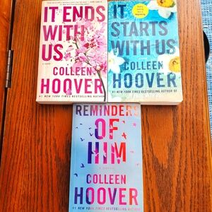 Colleen Hoover Book Set - It Ends With Us, It Starts With Us, Reminders of Him